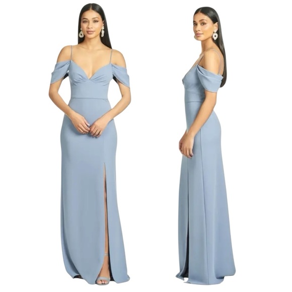 NWT Sachin + Babi Brittany Gown in Slate Blue Size 2 Women’s Sachin & Babi - Picture 1 of 8